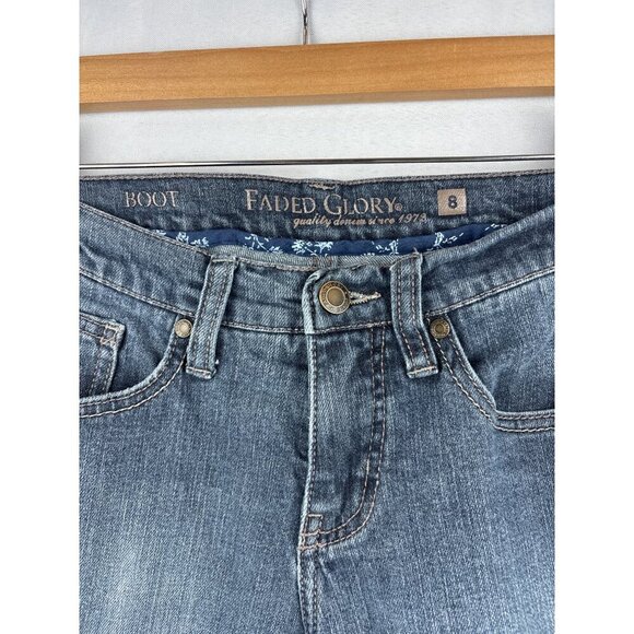 Faded Glory Womens Bootcut Jeans Size 8P Blue Denim - Picture 4 of 7